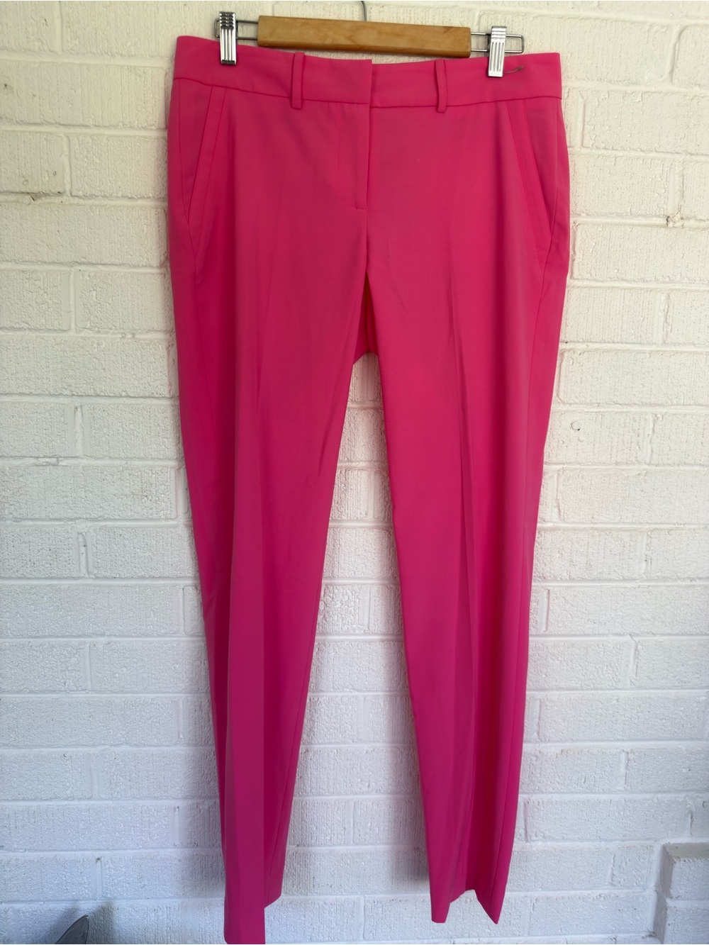 Pink Tartan Hot Pink Tailored Straight Trousers